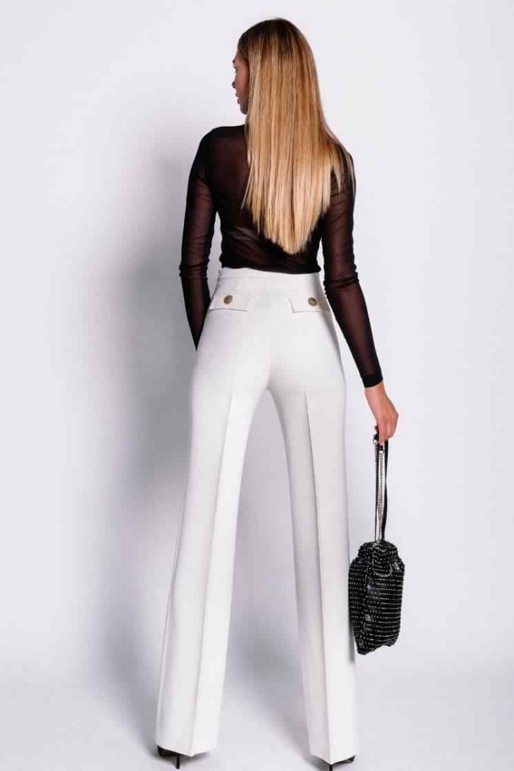 Pantalone avorio Elisabetta Franchi|Vogue